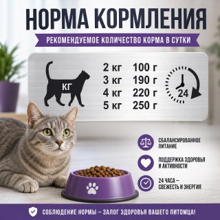Таблица кормления: Acari Ciar Вет. Диета. Гастро. «Индейка». Холистик